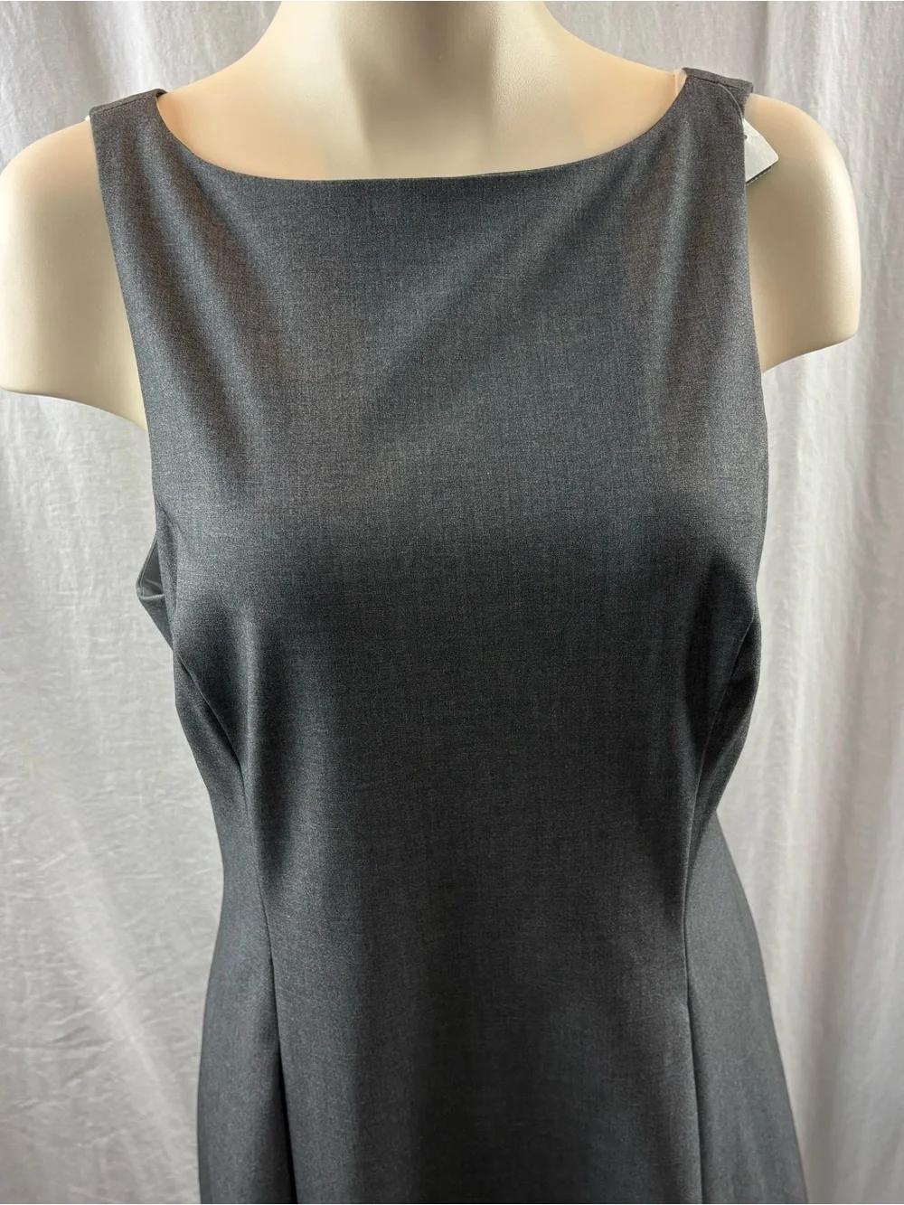 Babaton Gardenia Heather Charcoal Sleeveless Boatneck Midi Dress 10 - Picture 12 of 15